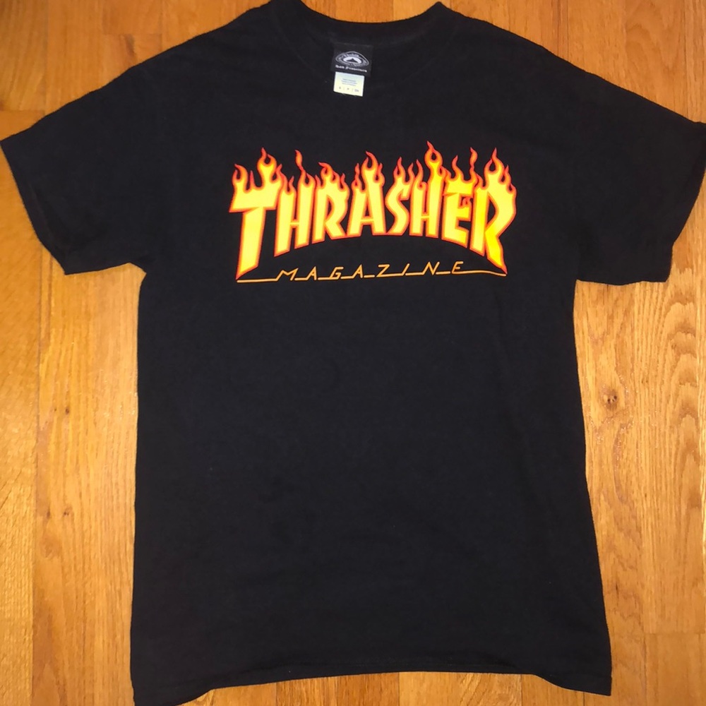 Thrasher - Flame Logo T-Shirt (Black)